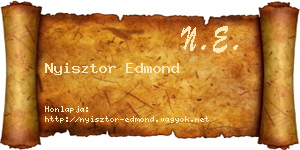Nyisztor Edmond névjegykártya